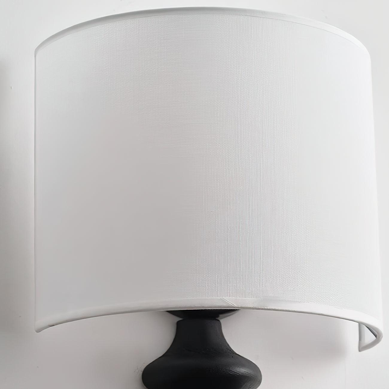Fishbone Sconce | Solid Wood & Fabric | Black, White, Wood Color