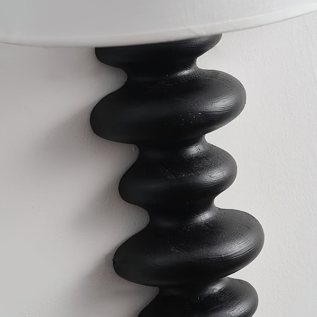 Fishbone Sconce | Solid Wood & Fabric | Black, White, Wood Color