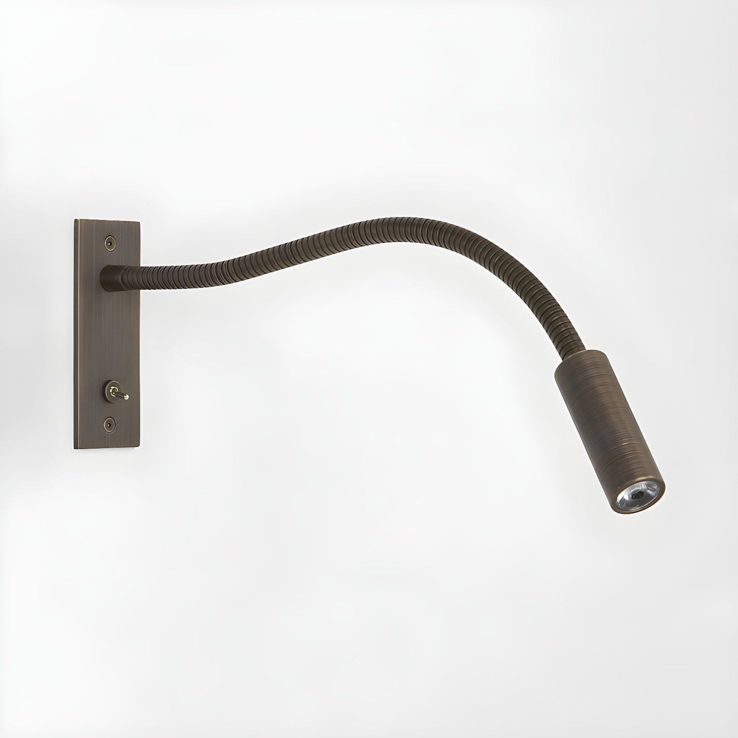 Gooseneck Wall Lamp | Metal | Black, Brushed Bronze, Sand Nickel