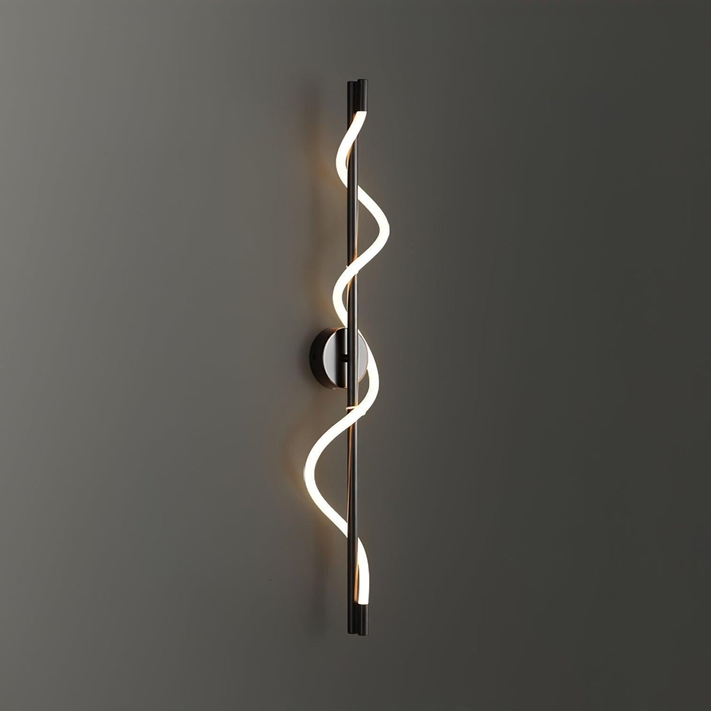 Flexible Linear Curve Wall Lamp | Silicone & Metal | Set of 2
