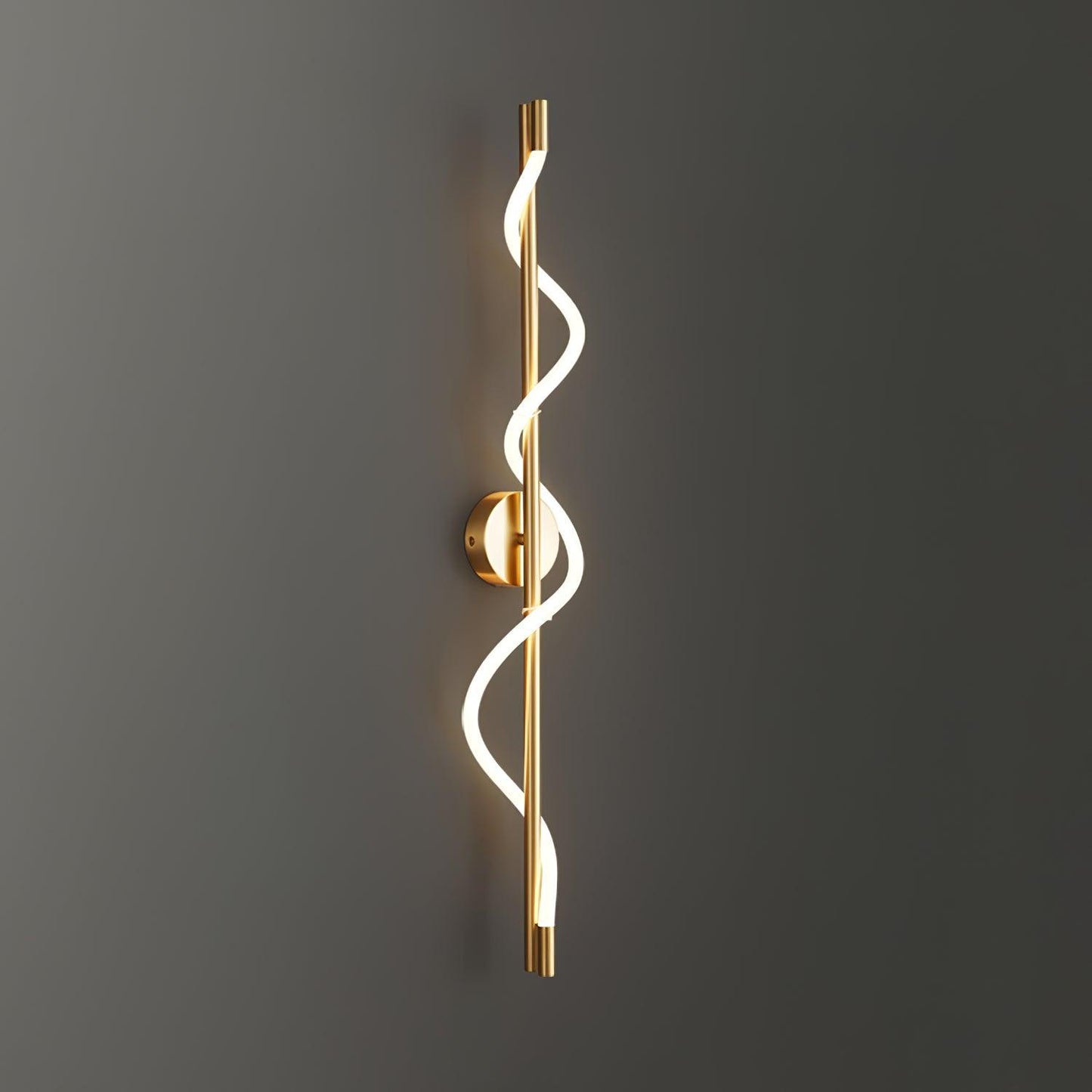 Flexible Linear Curve Wall Lamp | Silicone & Metal | Set of 2