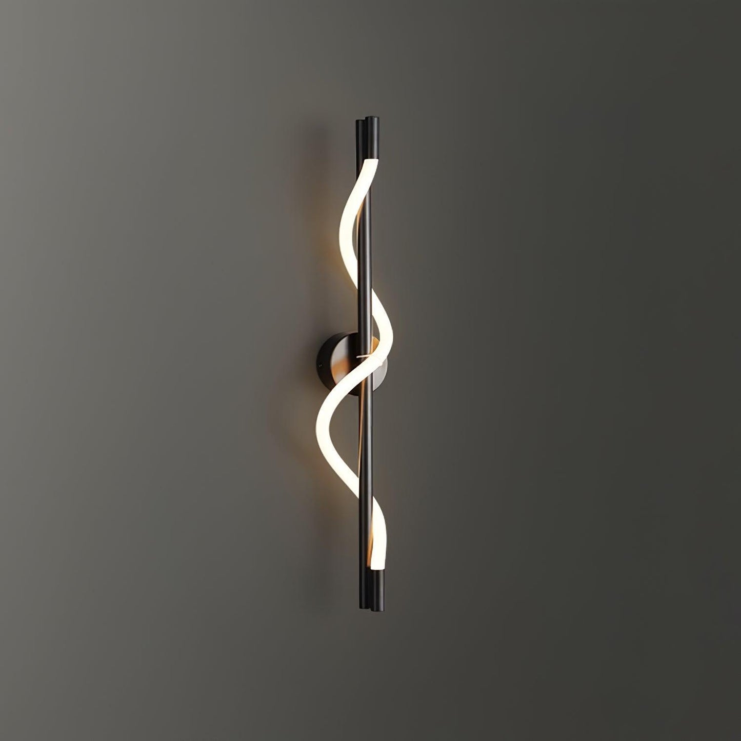 Flexible Linear Curve Wall Lamp | Silicone & Metal | Set of 2