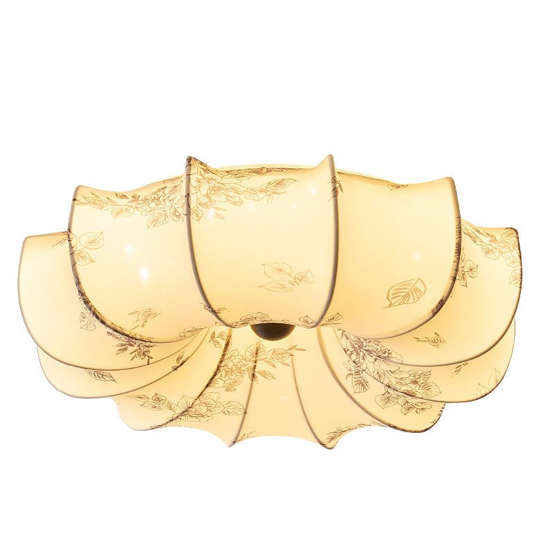 Floralis Ceiling Light | Fabric, Metal, Wood, Acrylic | Beige Shade