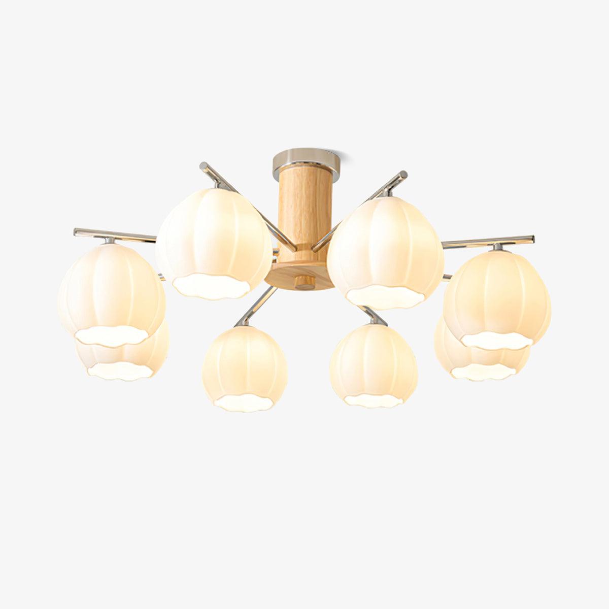 Flower Buds Ceiling Lamp | White Glass Shade | Multiple Sizes