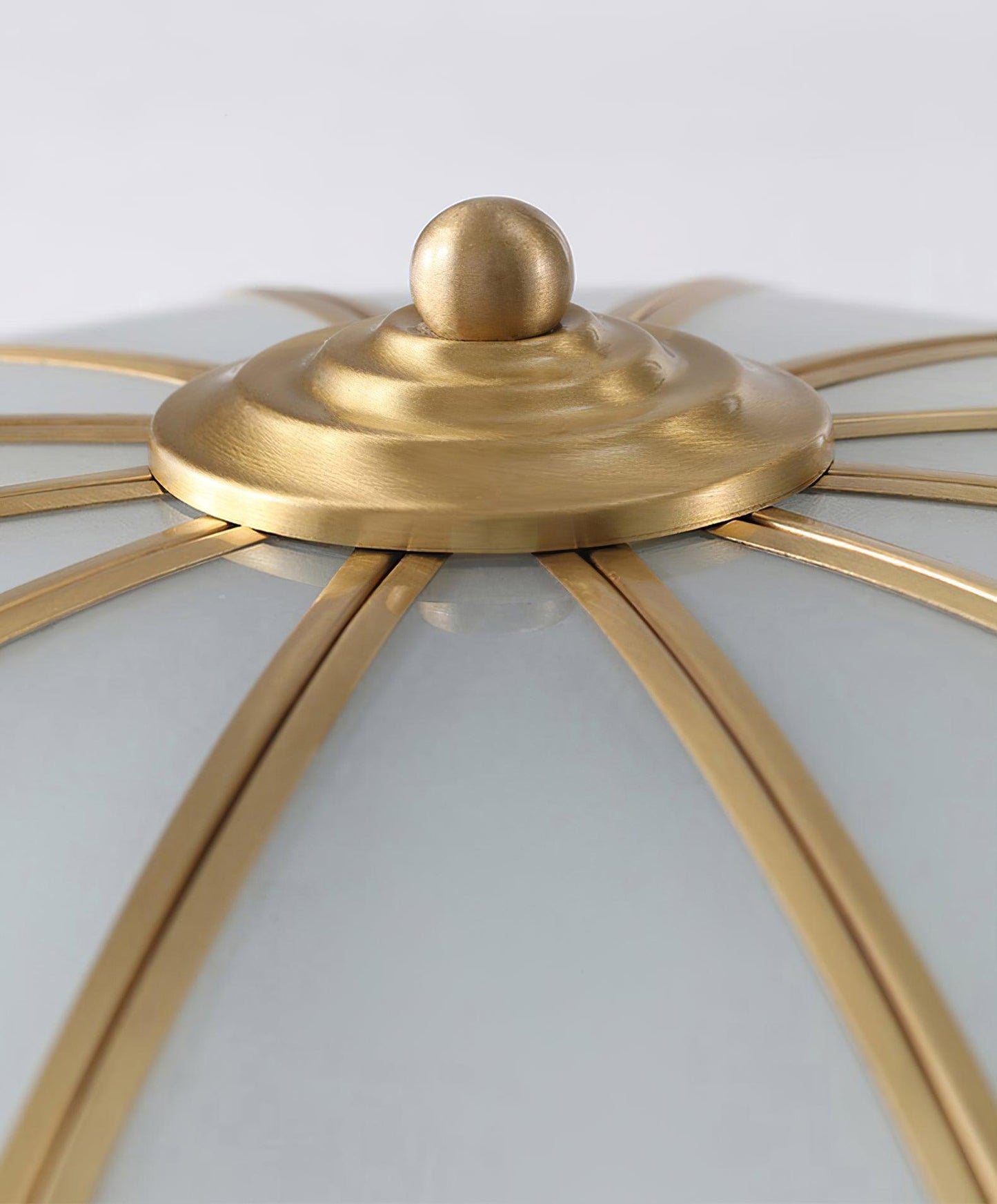 Flower Shape Ceiling Light | Frosted Glass & Brass | 3, 4, or 6 Heads