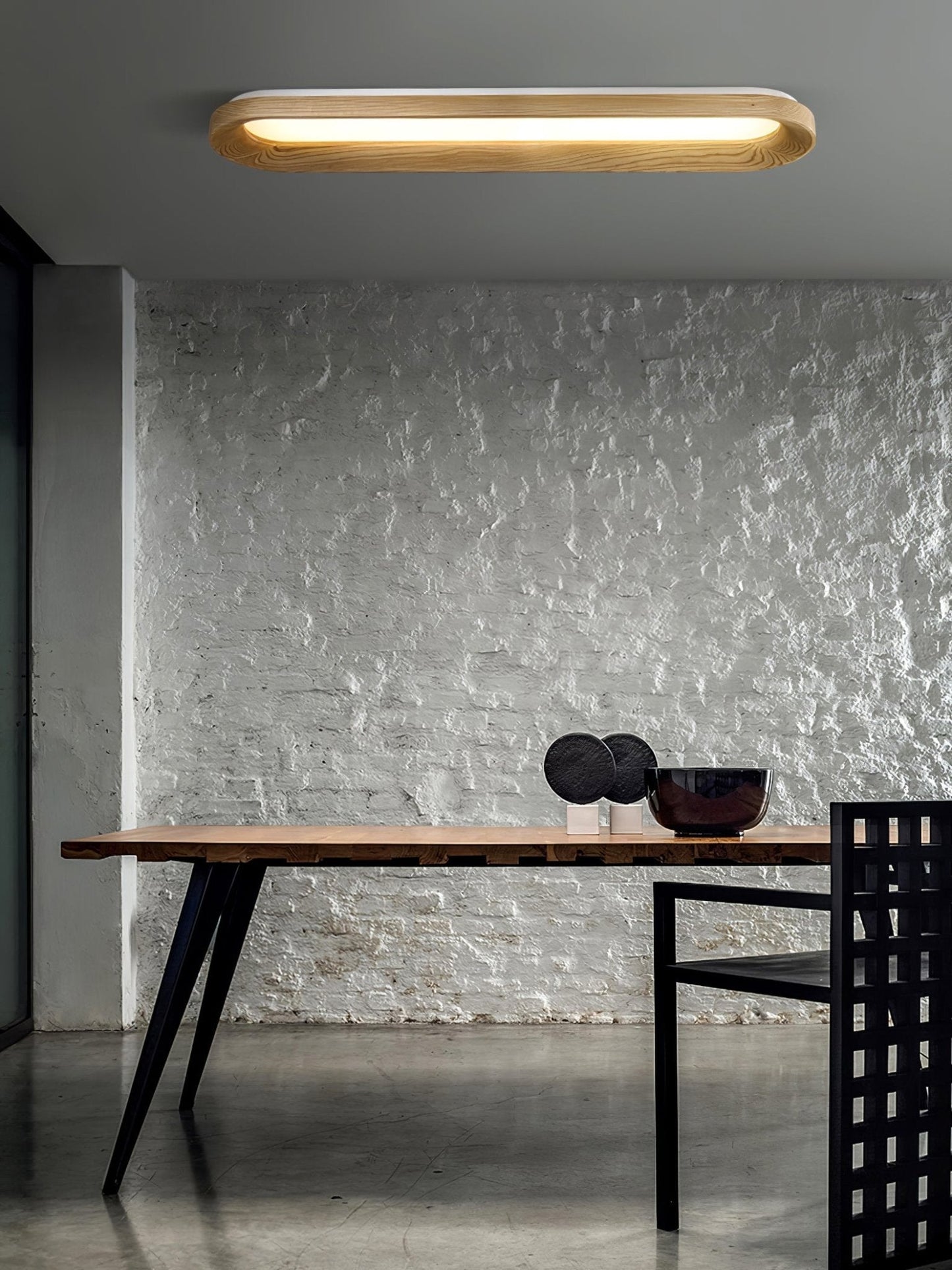 Flowing Cloud Ceiling Lamp | Wood, Metal, Acrylic | White Shade