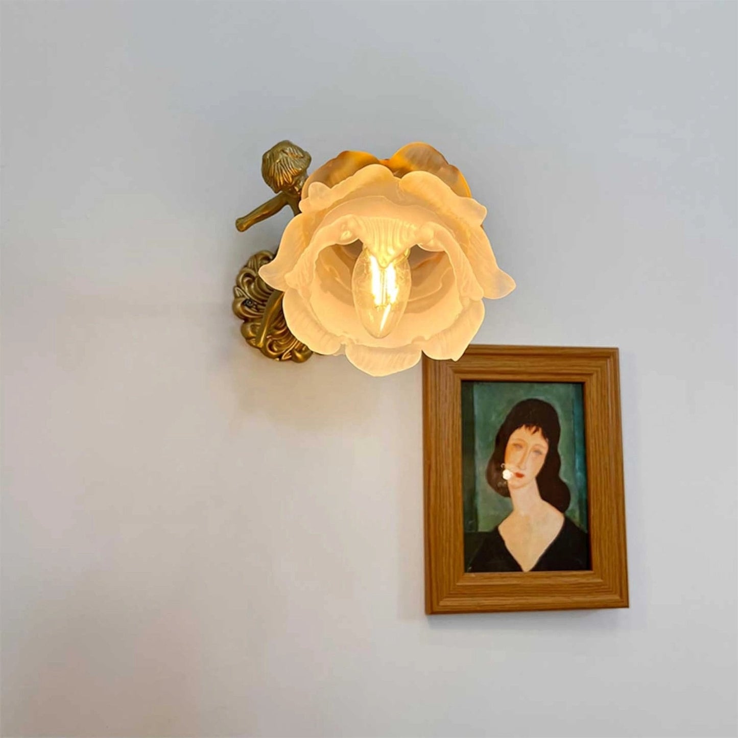 Flying Angel Wall Light | Baroque Design | Copper Finish