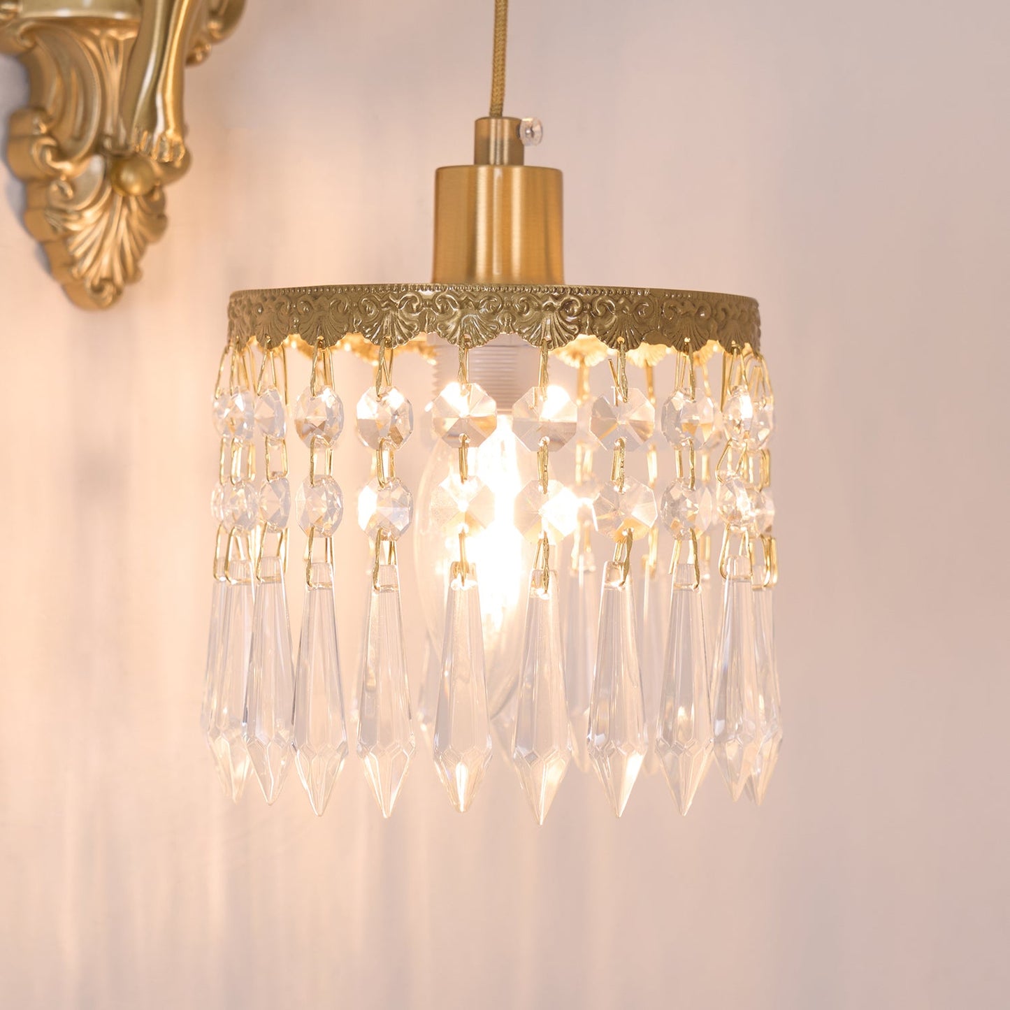 Flying Angel Wall Light | Baroque Design | Copper Finish
