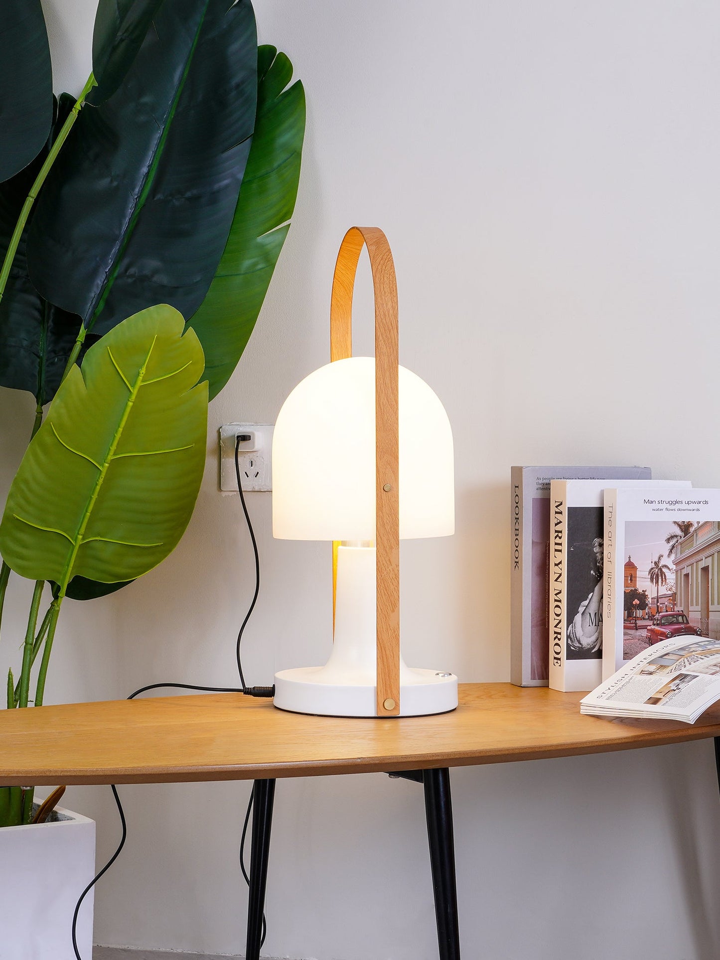 Follow Me Table Lamp | Iron, Glass | Adjustable Light