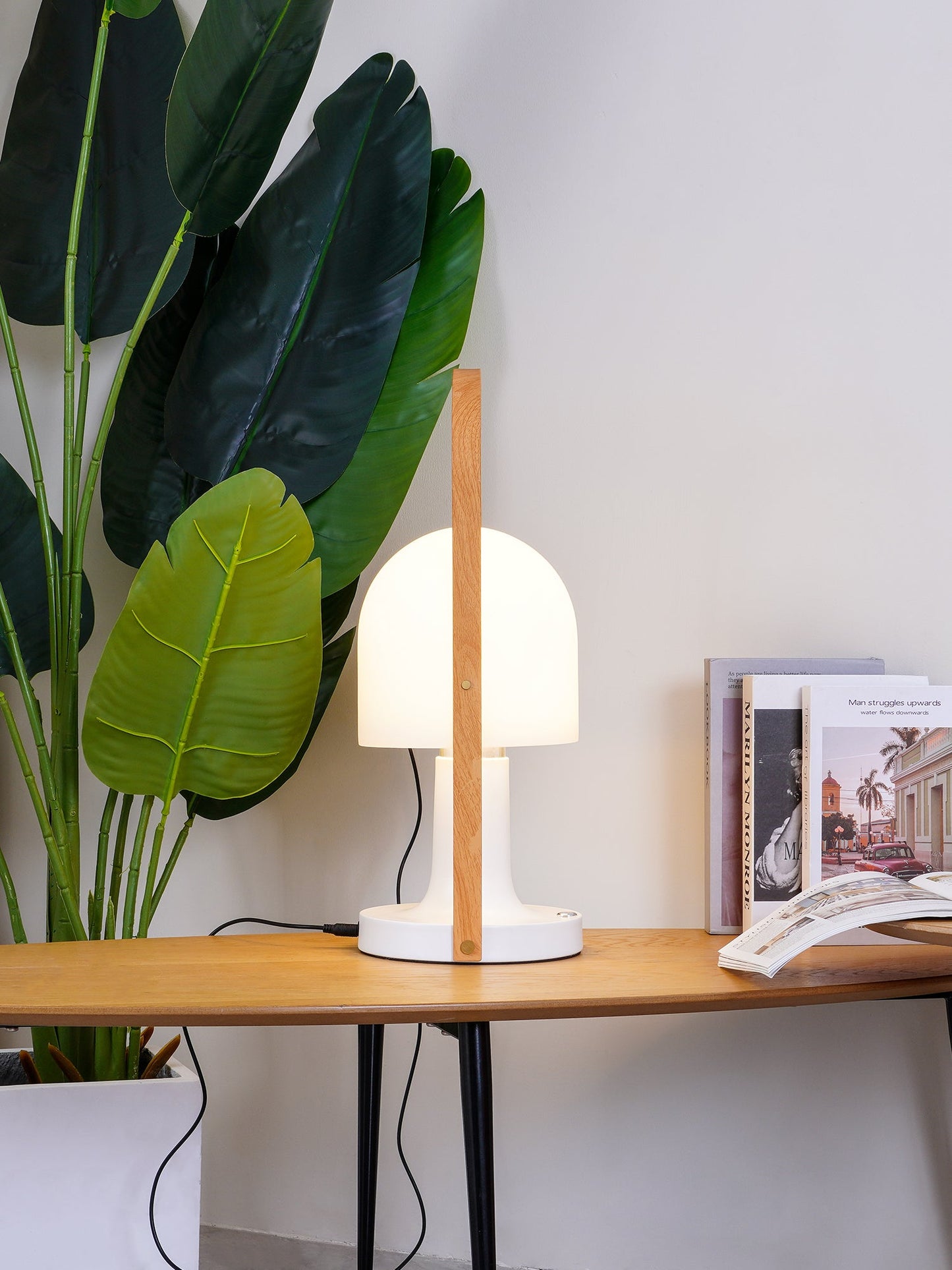 Follow Me Table Lamp | Iron, Glass | Adjustable Light