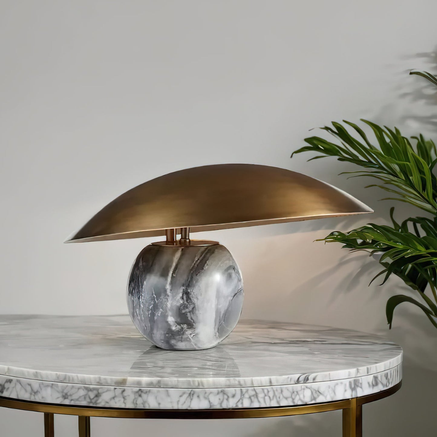 Formosa Marble Table Lamp | Metal & Marble | Bronze Shade