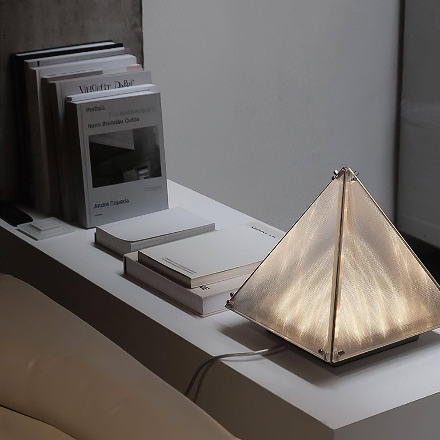 Fragment Table Lamp | Patterned Glass | Chrome