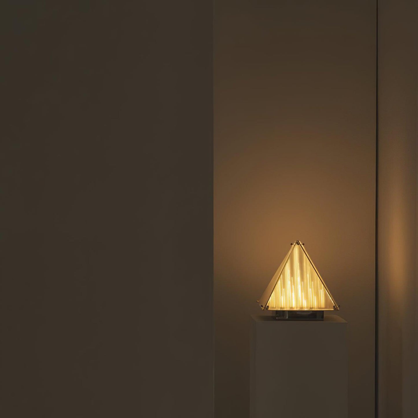 Fragment Table Lamp | Patterned Glass | Chrome