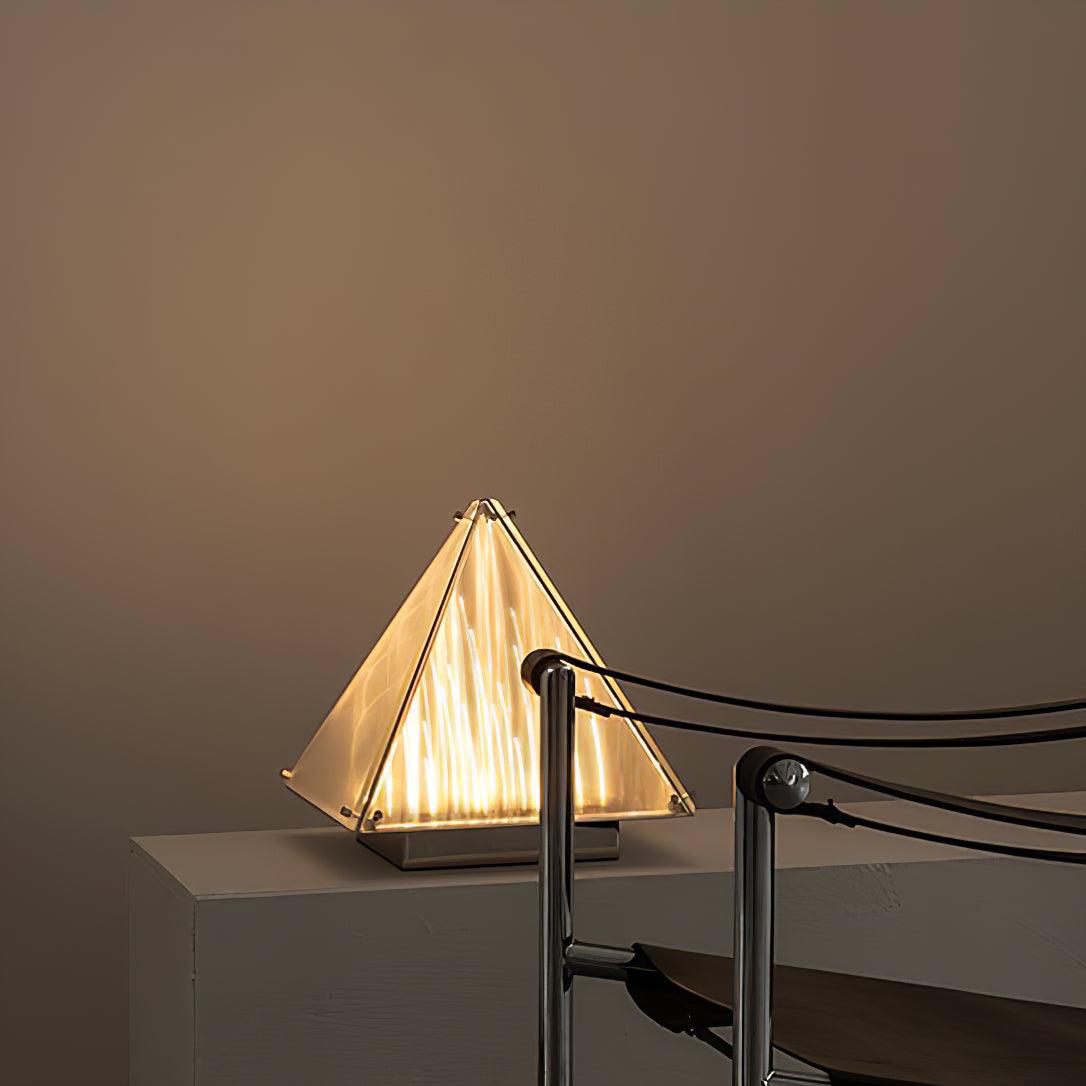 Fragment Table Lamp | Patterned Glass | Chrome