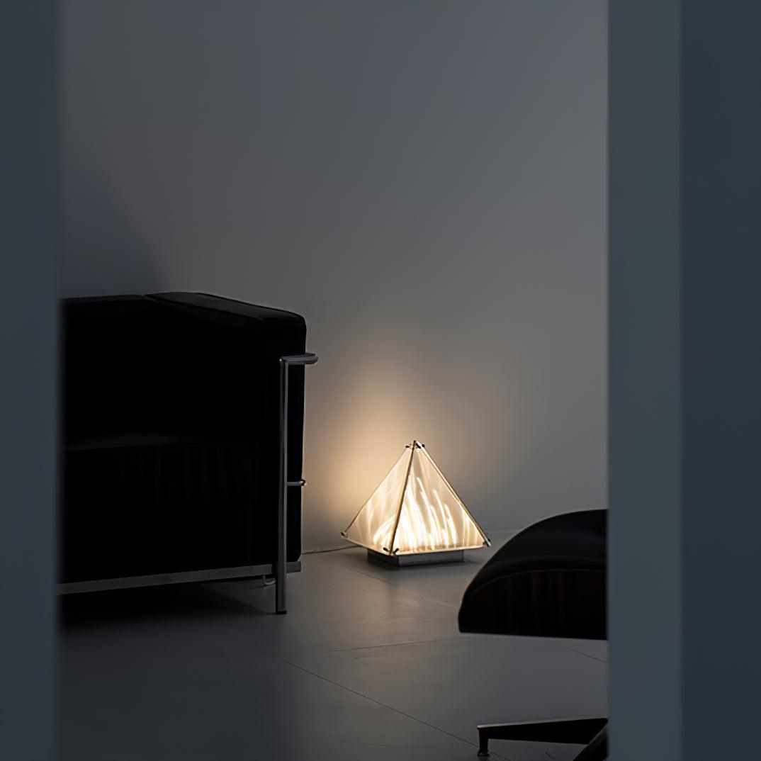 Fragment Table Lamp | Patterned Glass | Chrome