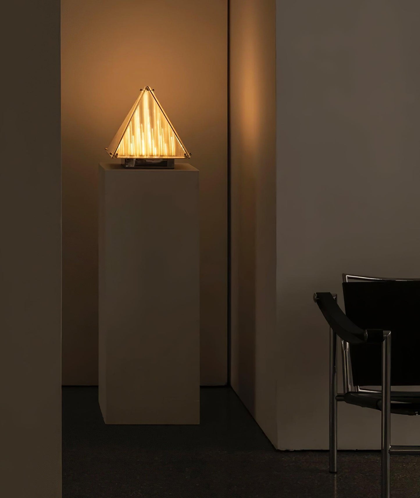 Fragment Table Lamp | Patterned Glass | Chrome