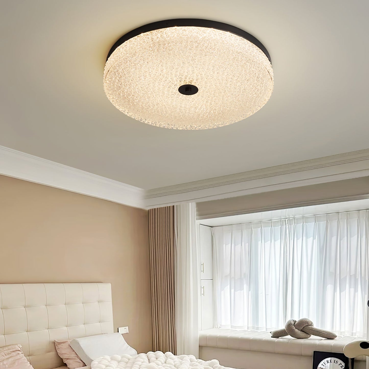 Frosted Dawn Ceiling Light | Brass, Acrylic, Metal | White