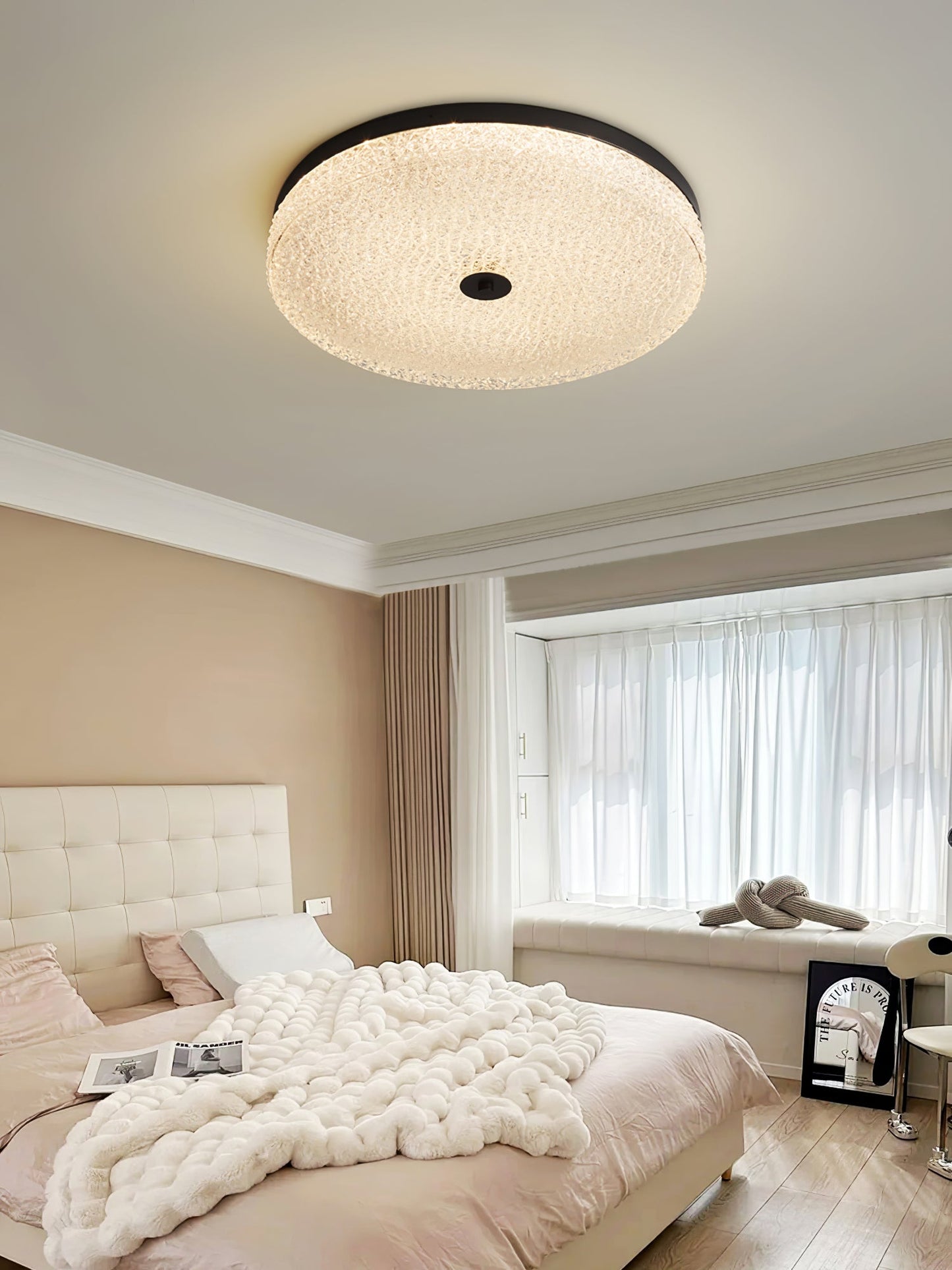 Frosted Dawn Ceiling Light | Brass, Acrylic, Metal | White