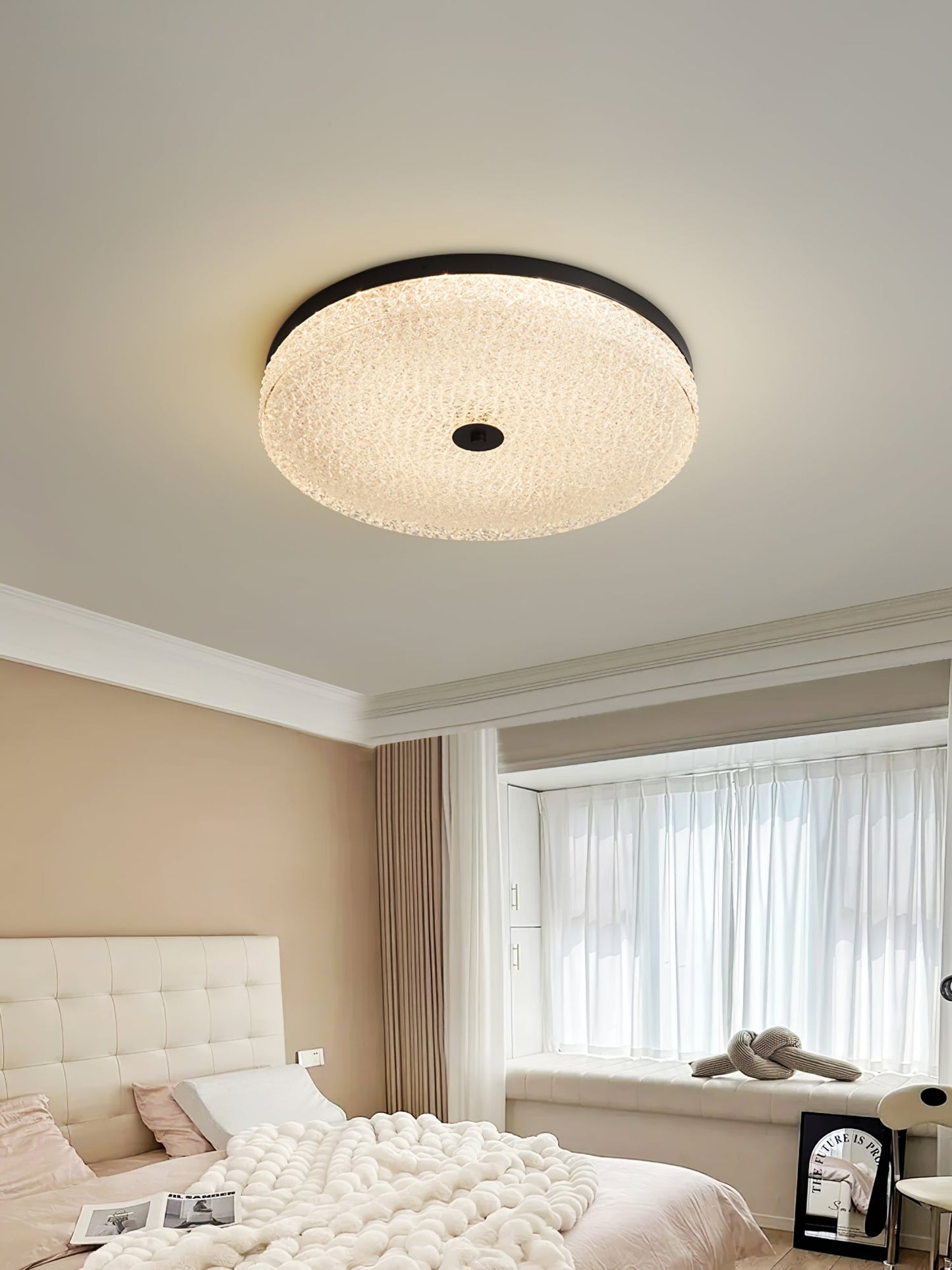Frosted Dawn Ceiling Light | Brass, Acrylic, Metal | White