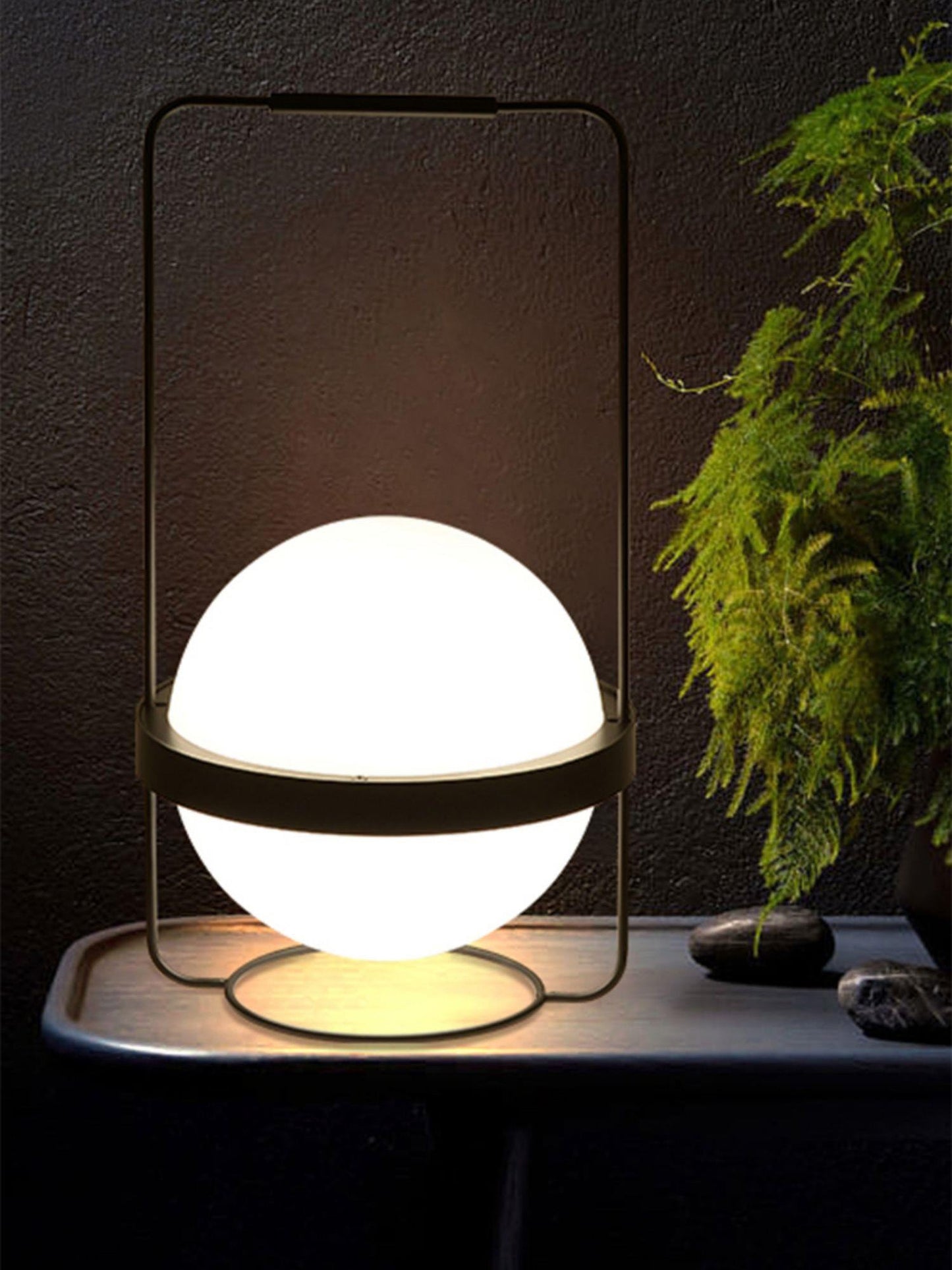 Gardens Table Lamp | Metal, Acrylic | Black