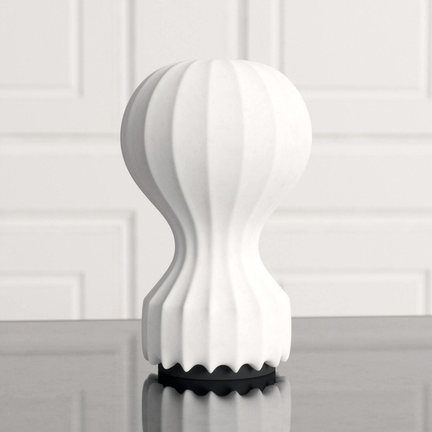 Hot Air Balloon Table Lamp | Steel & Cocoon Design | White Shade