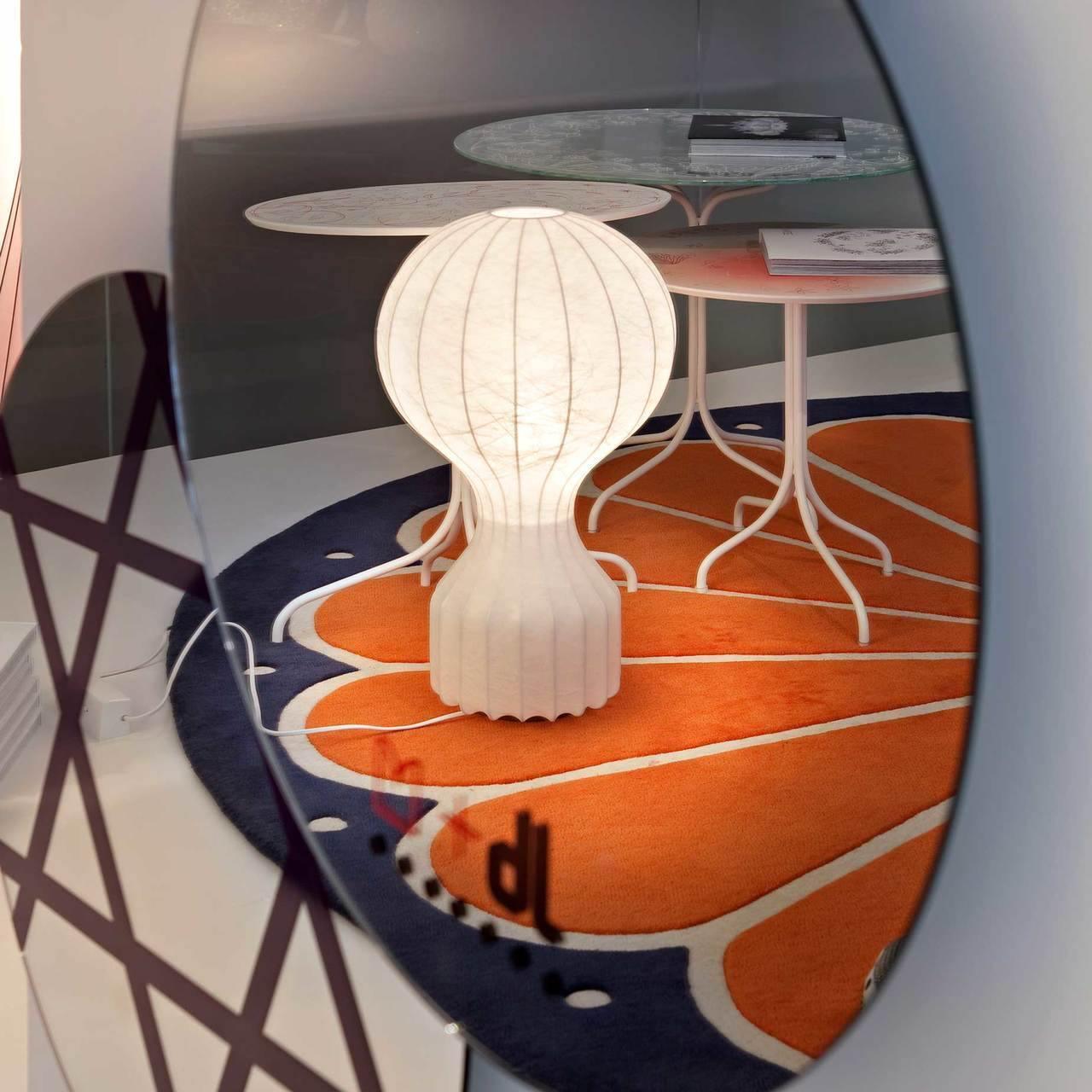 Hot Air Balloon Table Lamp | Steel & Cocoon Design | White Shade