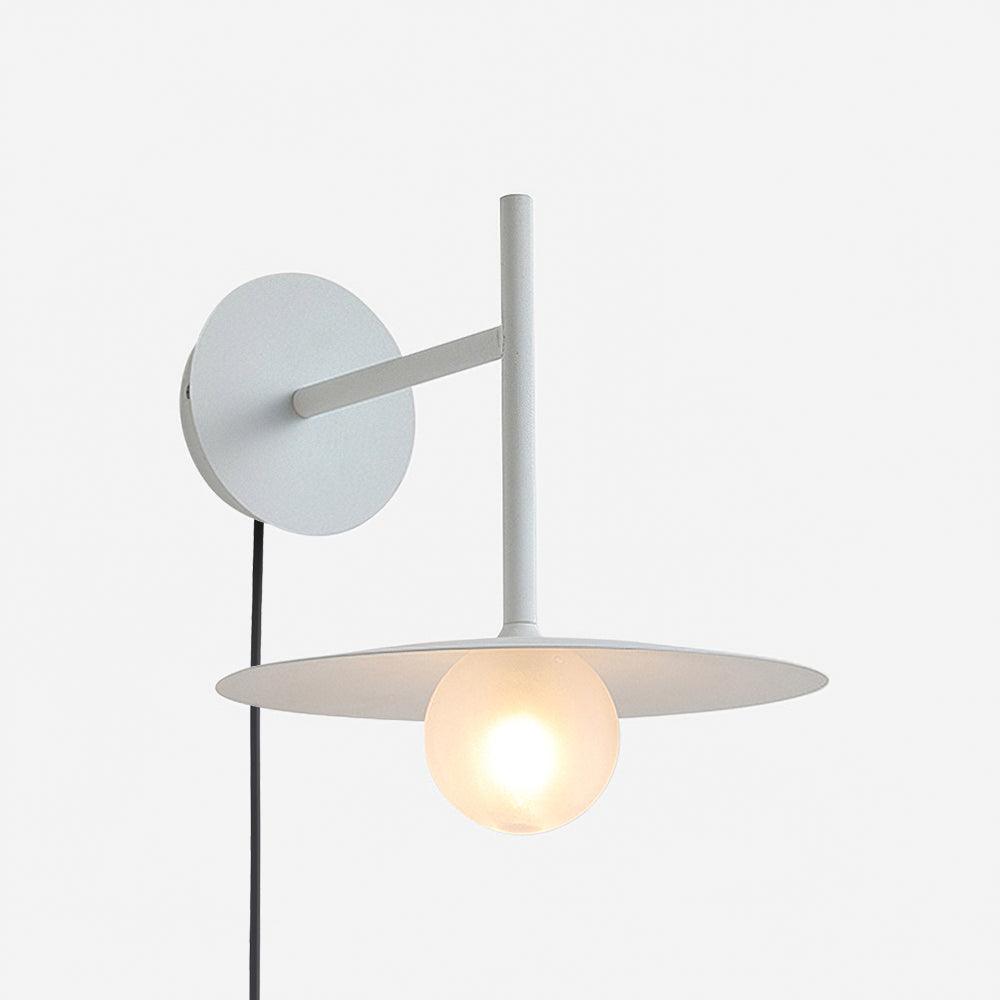 Gea Iron Wall Lamp | Metal, Iron, Glass | White, Black, Gray