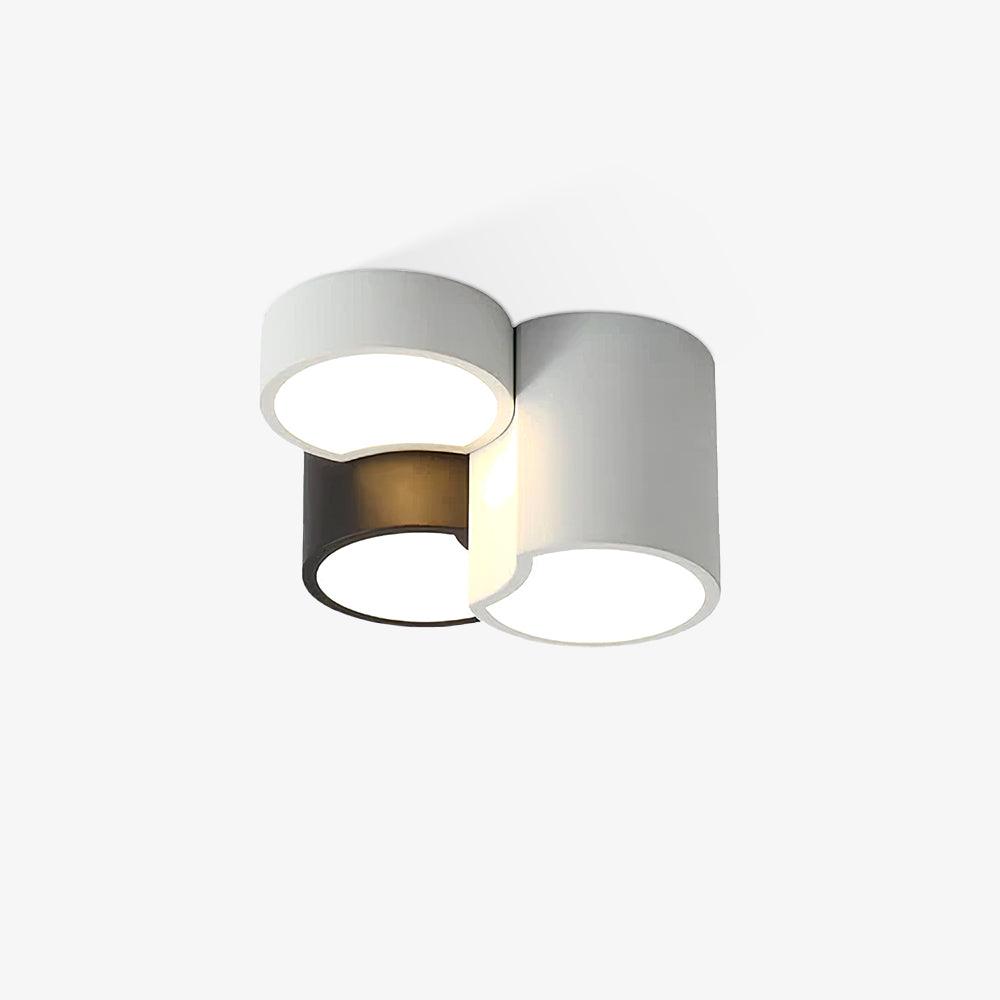 Geometric Ceiling Light | LED Dimming | White & Black