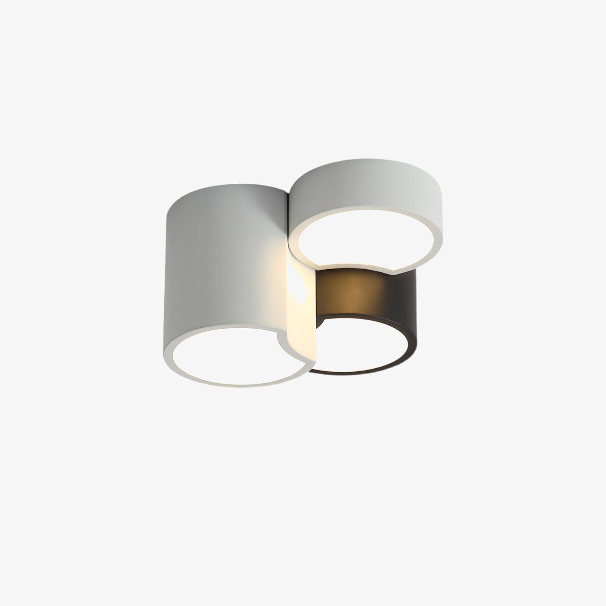 Geometric Ceiling Light | LED Dimming | White & Black