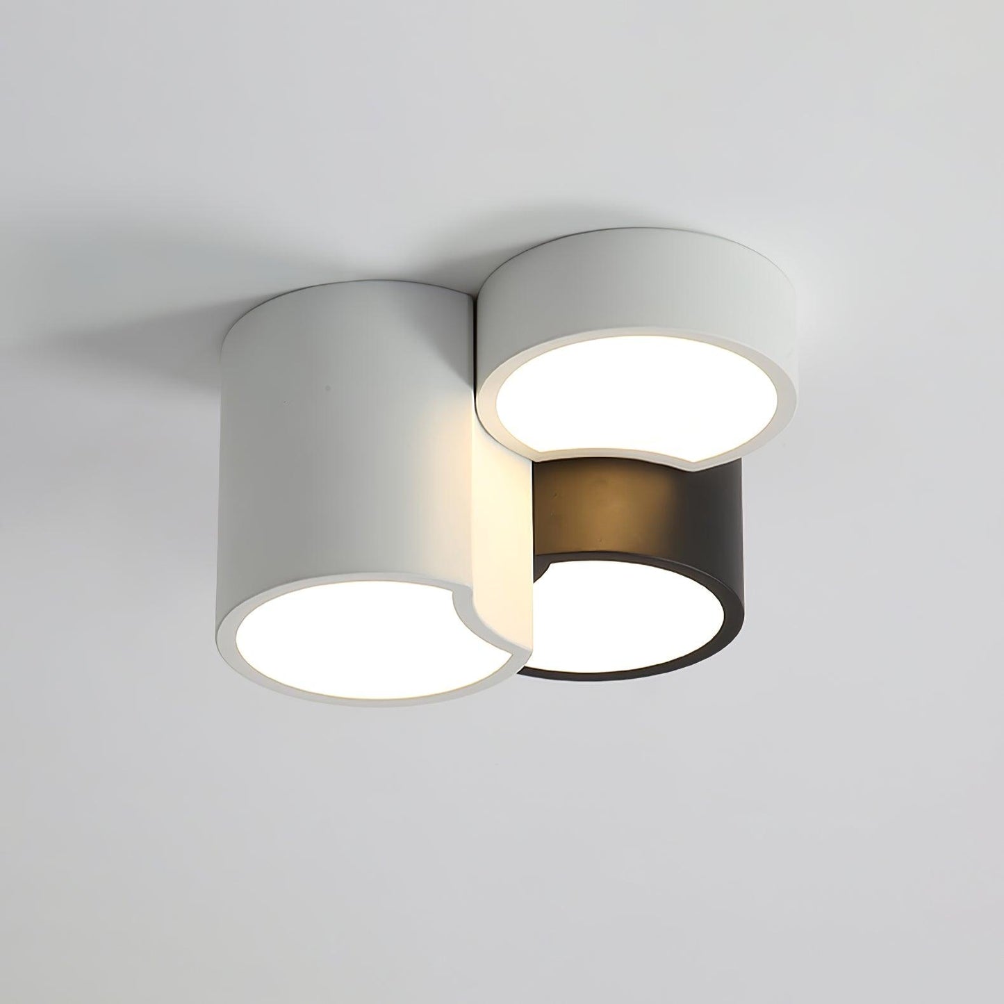 Geometric Ceiling Light | LED Dimming | White & Black
