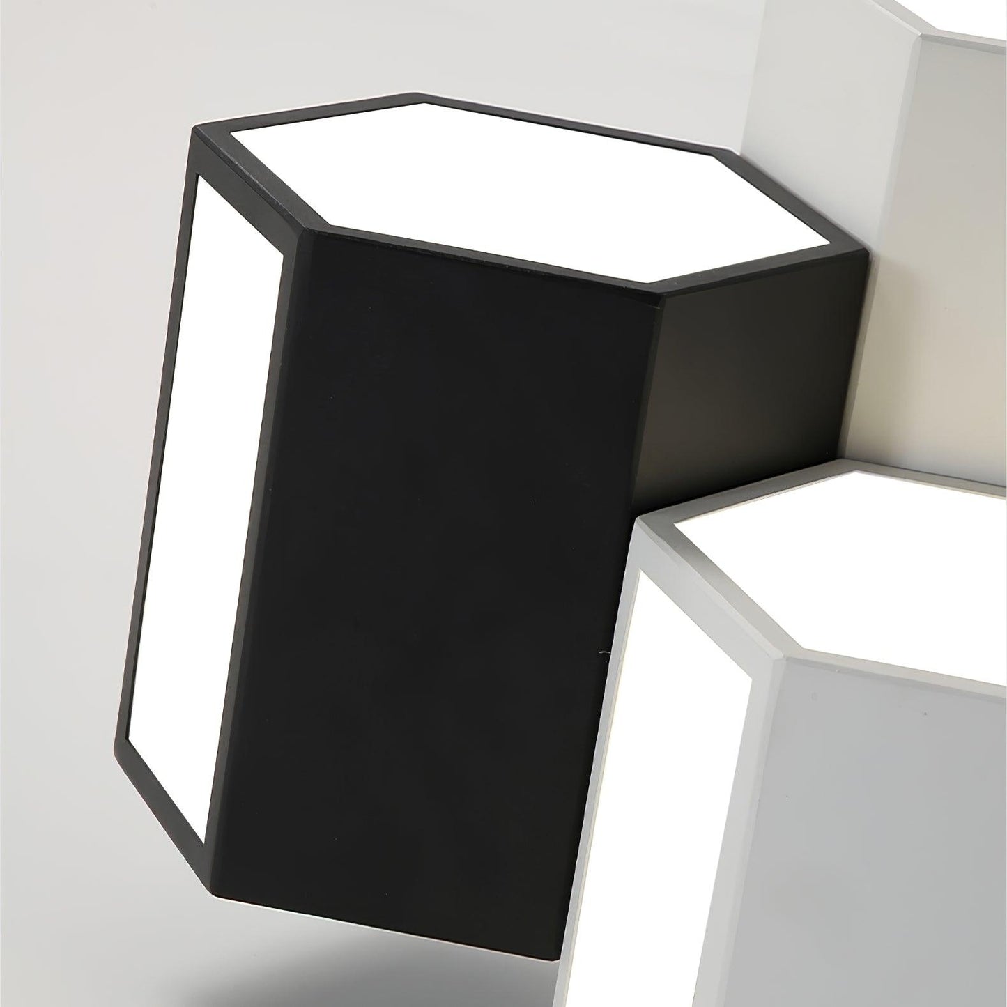 Geometric Ceiling Light | LED Dimming | White & Black