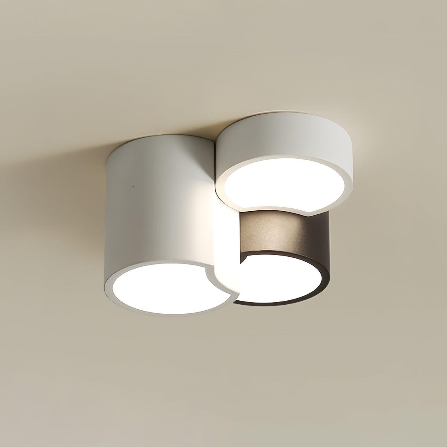 Geometric Ceiling Light | LED Dimming | White & Black