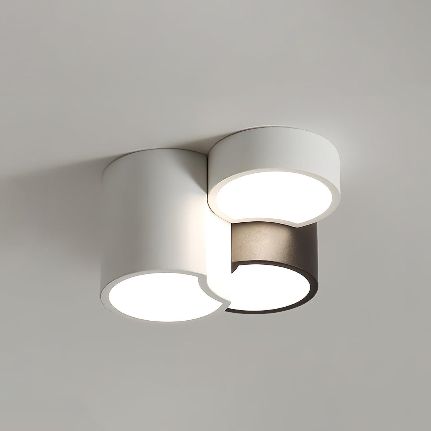 Geometric Ceiling Light | LED Dimming | White & Black