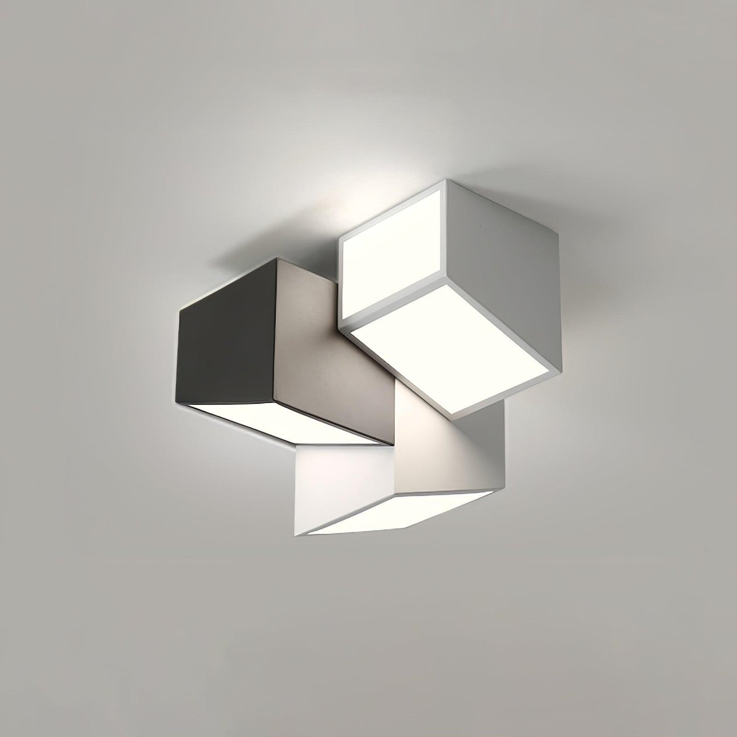 Geometric Ceiling Light | LED Dimming | White & Black