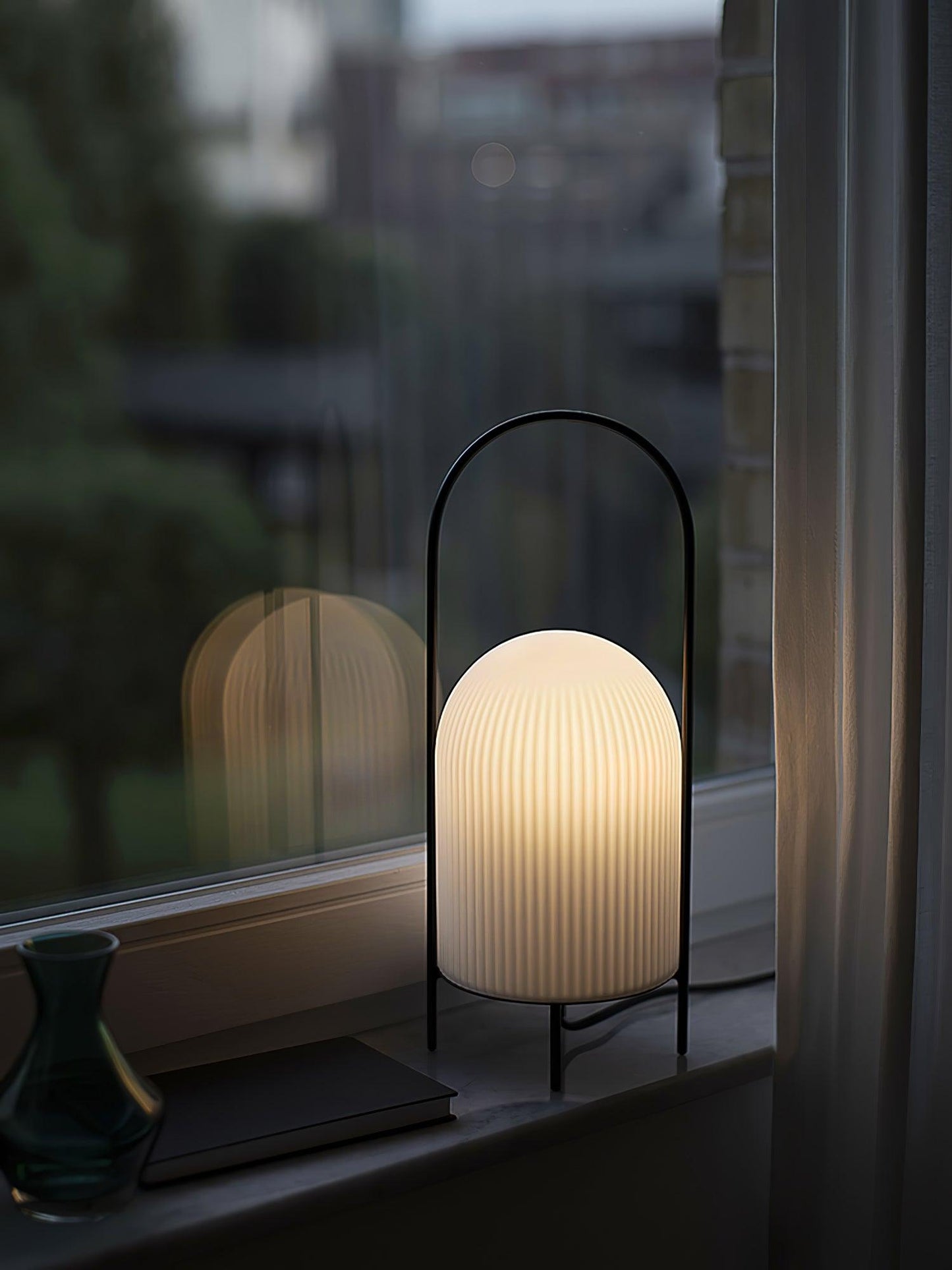 Ghost Table Lamp | Metal & Glass | White