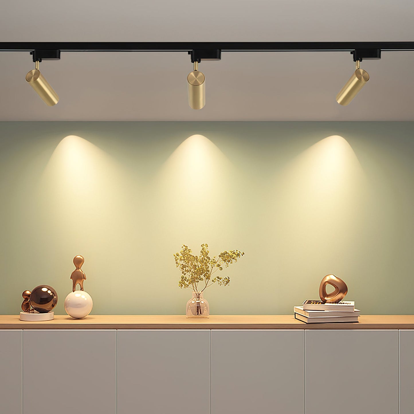 Gilded Rail Track Light | Metal & Aluminum | Black, White