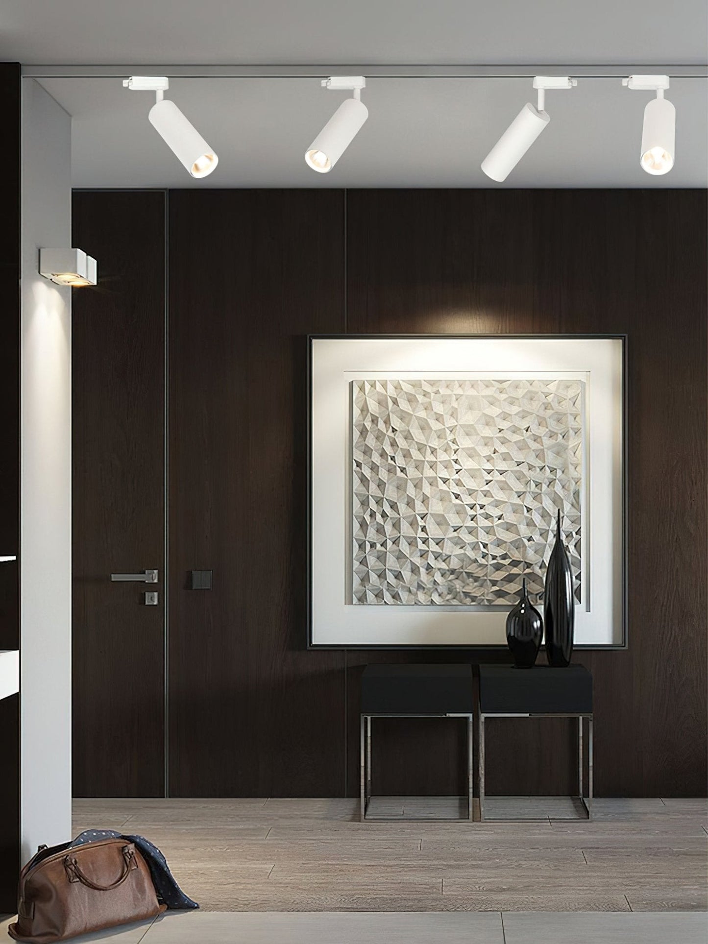 Gilded Rail Track Light | Metal & Aluminum | Black, White