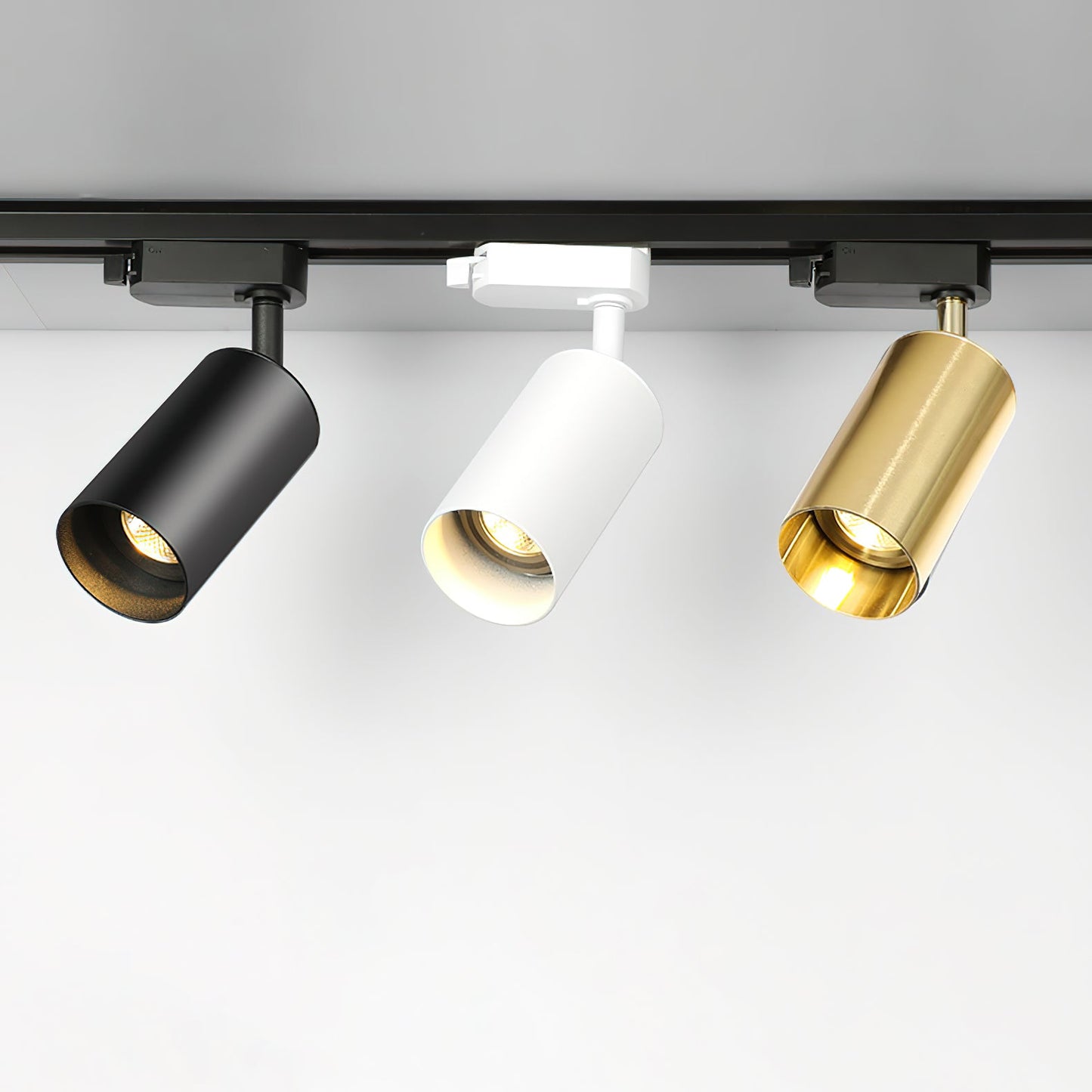 Gilded Rail Track Light | Metal & Aluminum | Black, White