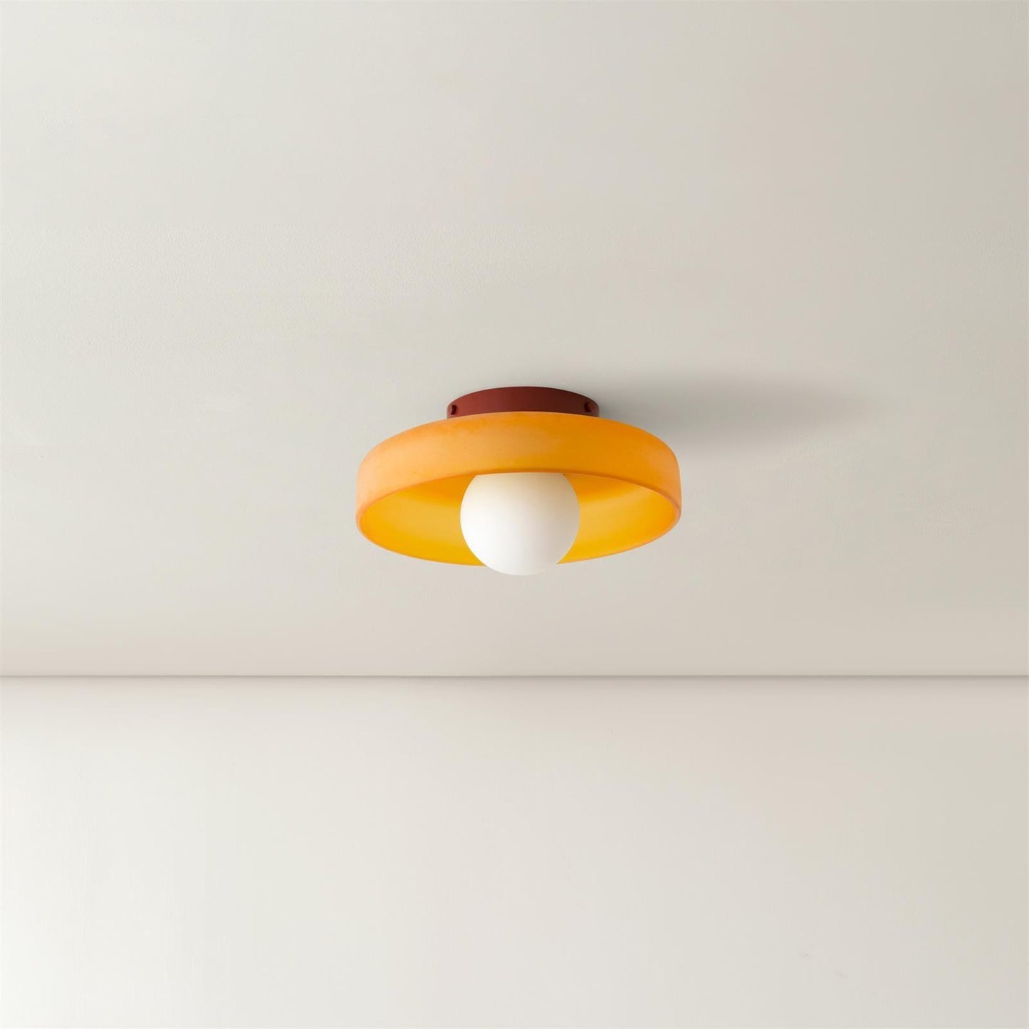 Gino Ceiling Lamp | Handcrafted Metal & Glass | 25cm Diameter