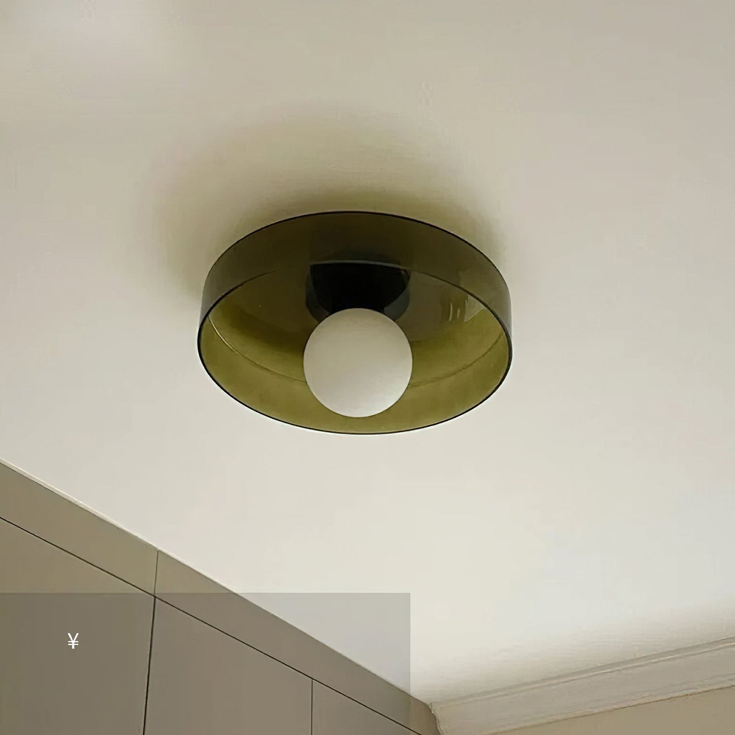 Gino Ceiling Lamp | Handcrafted Metal & Glass | 25cm Diameter