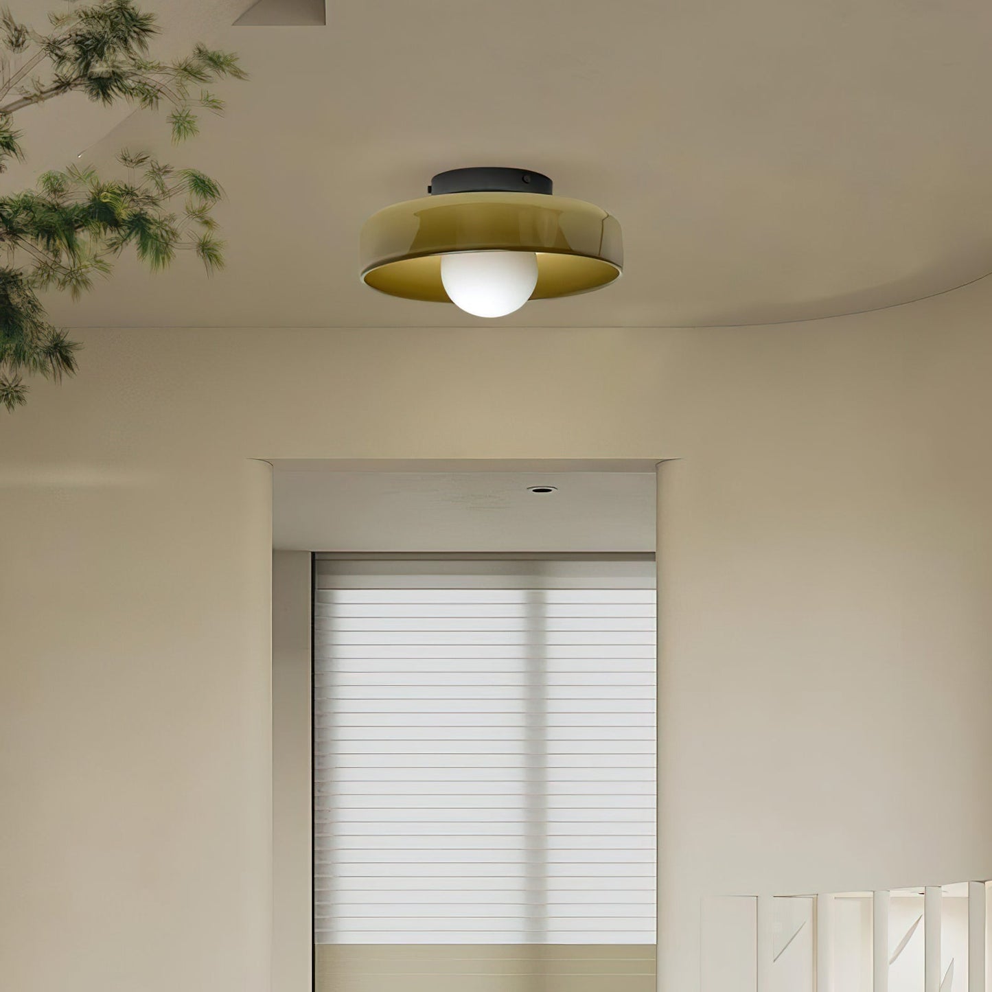 Gino Ceiling Lamp | Handcrafted Metal & Glass | 25cm Diameter