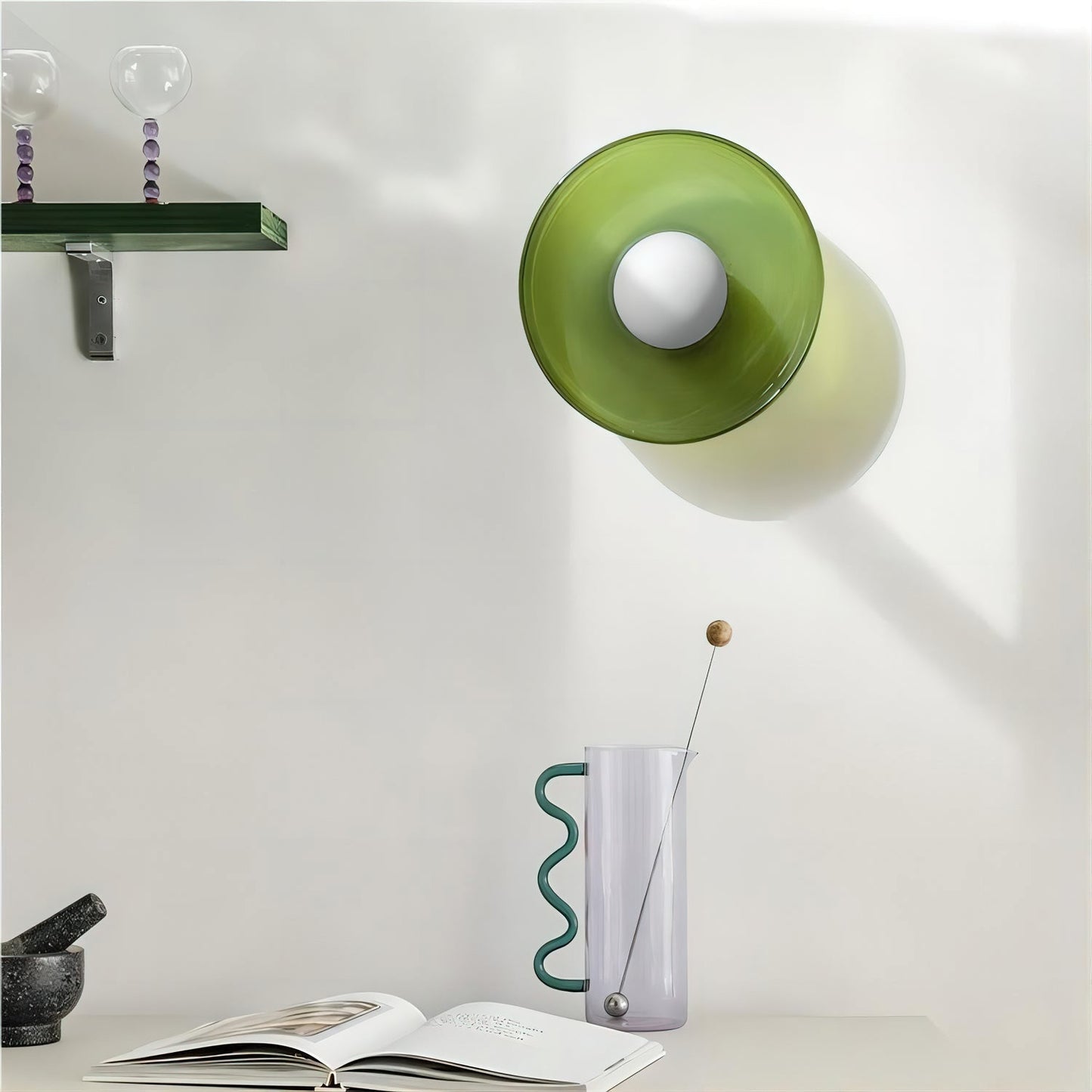 Gino Ceiling Lamp | Handcrafted Metal & Glass | 25cm Diameter