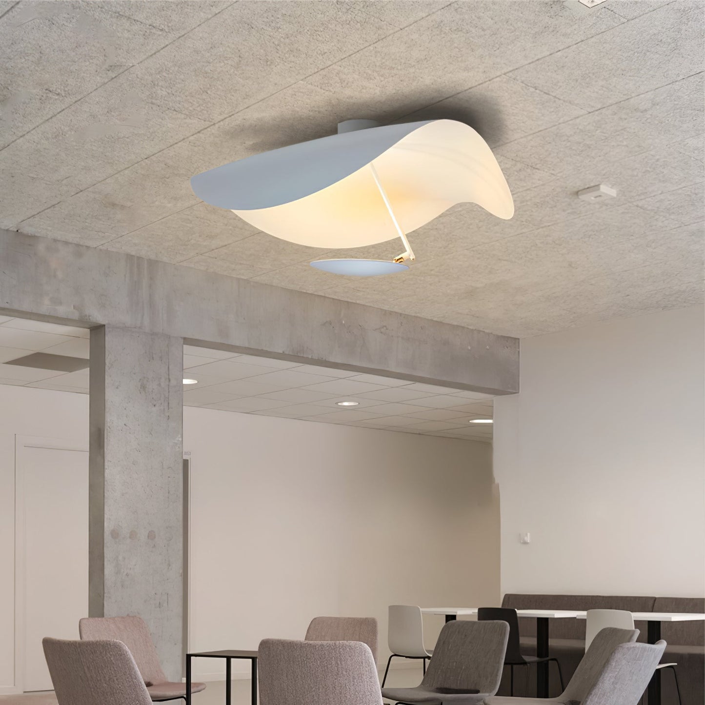 Giorgio Ceiling Light | Metal & Integrated LED | White Finish