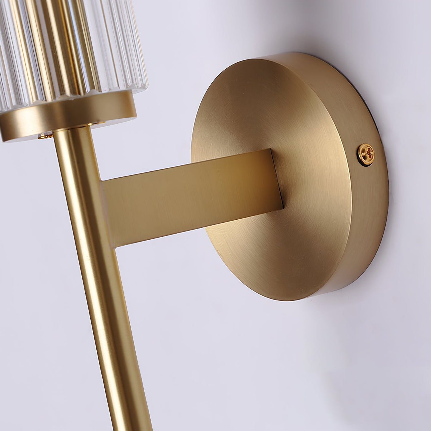 Glass Wall Light | Brass | Clear Shade