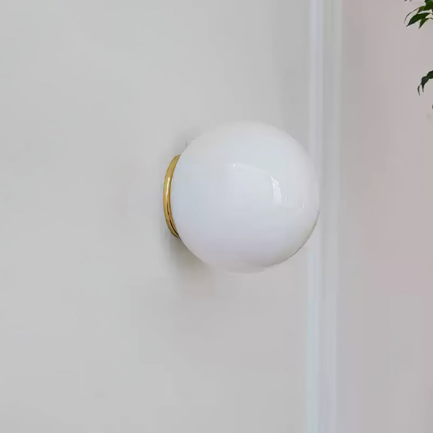 Glass Mini Orb Wall Lamp | Iron, Glass | White