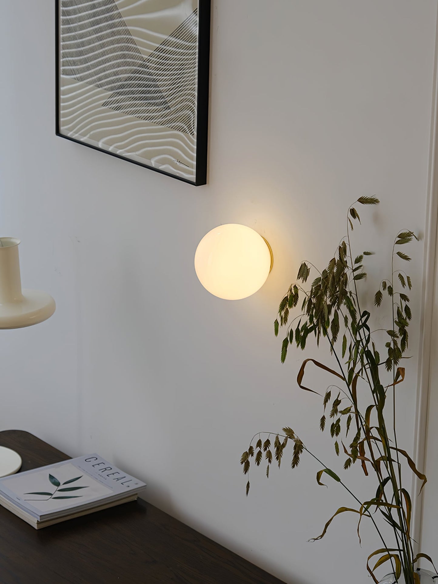 Glass Mini Orb Wall Lamp | Iron, Glass | White