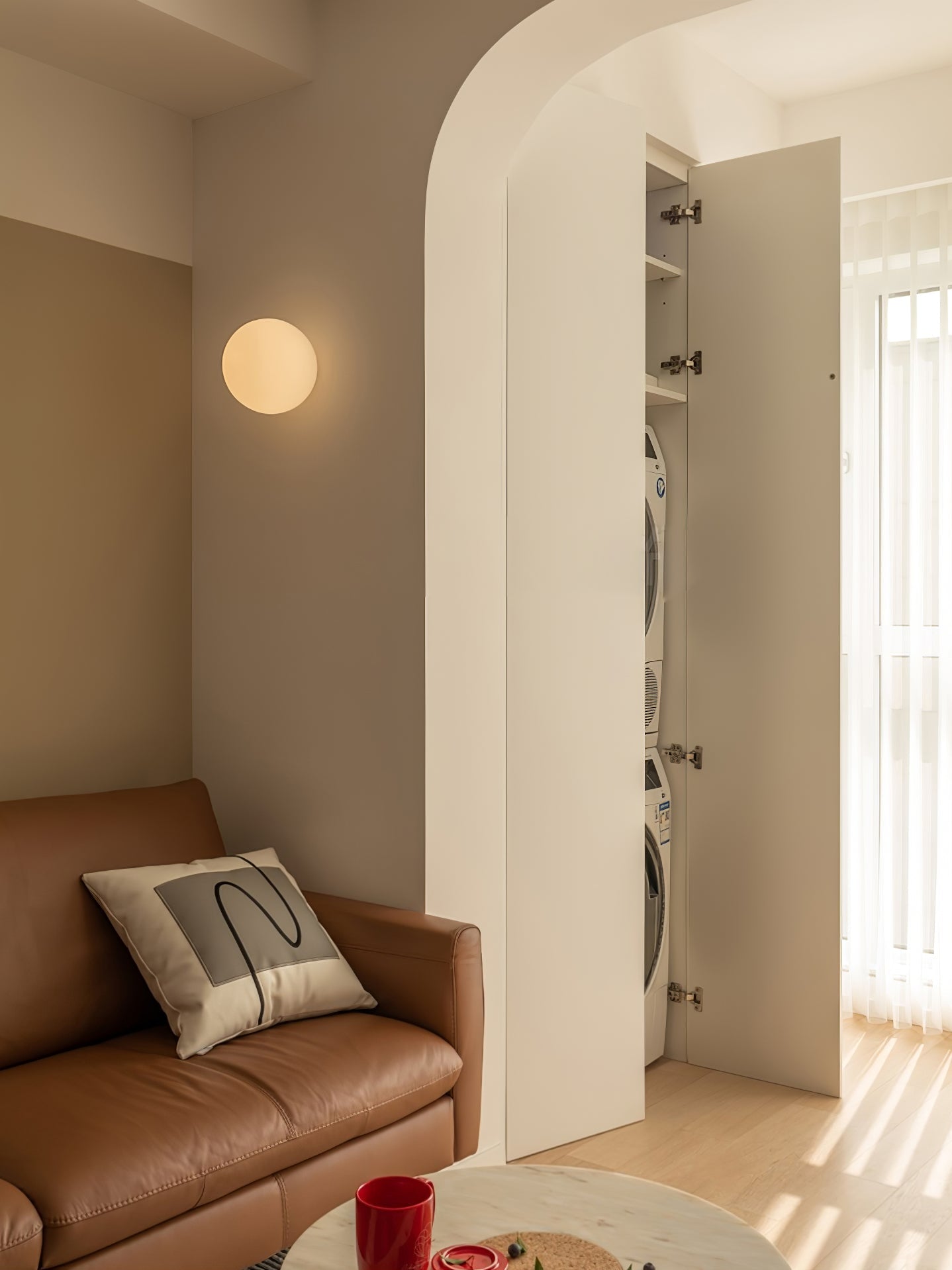 Glass Mini Orb Wall Lamp | Iron, Glass | White