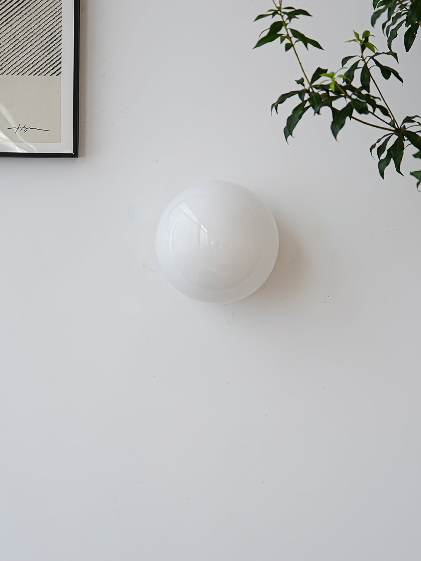 Glass Mini Orb Wall Lamp | Iron, Glass | White