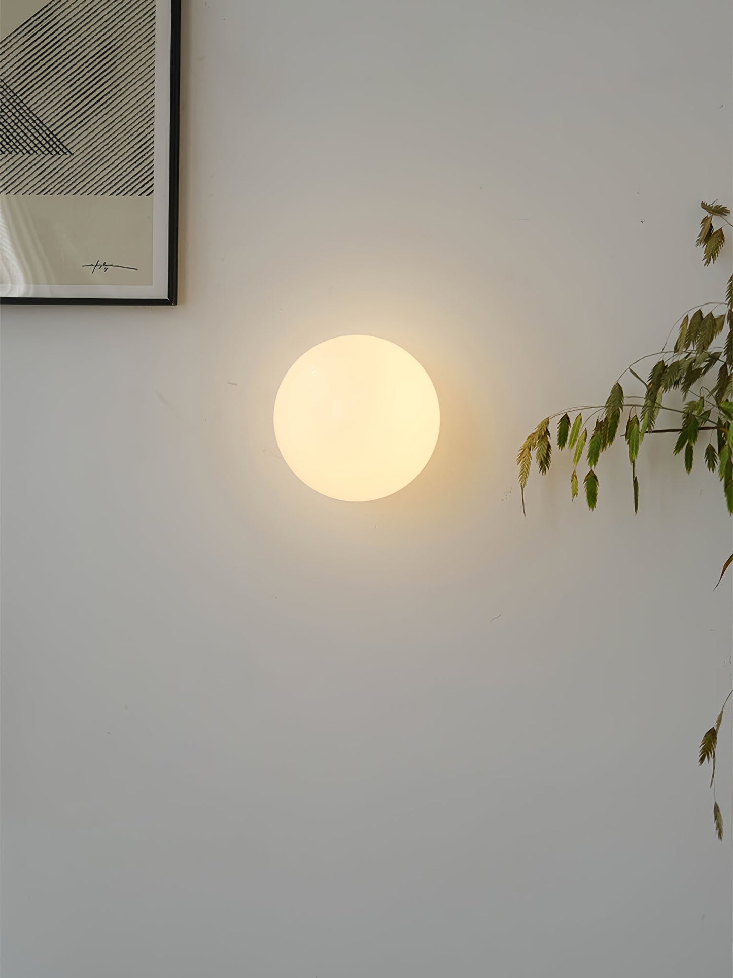 Glass Mini Orb Wall Lamp | Iron, Glass | White