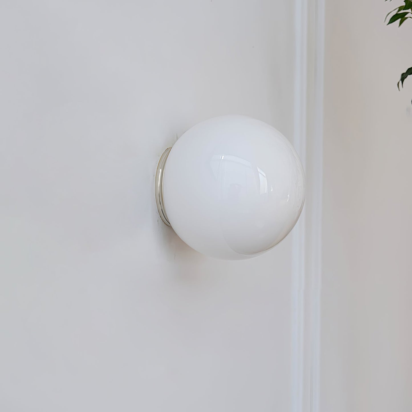 Glass Mini Orb Wall Lamp | Iron, Glass | White